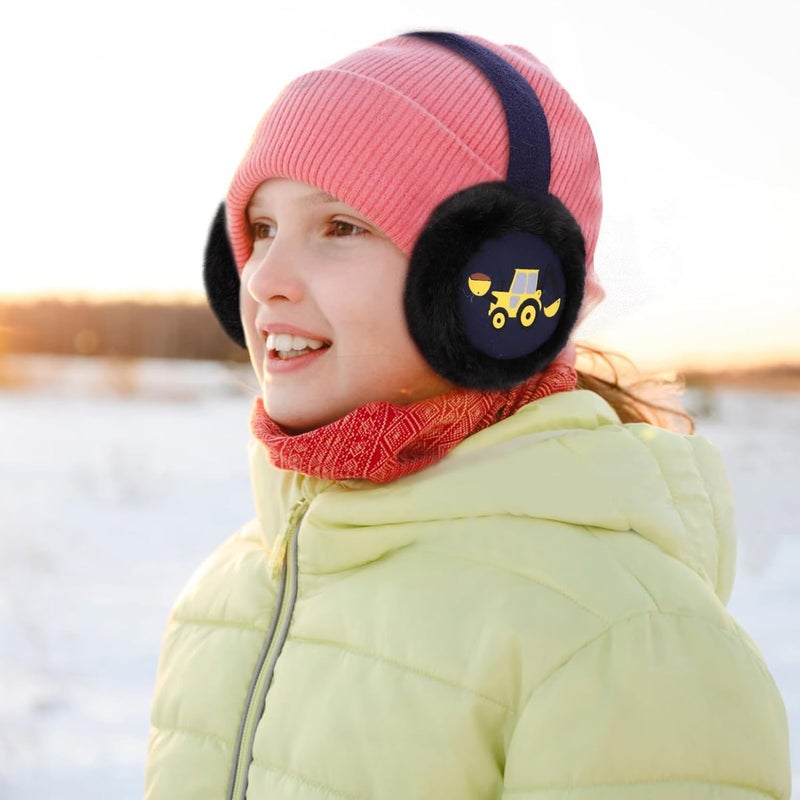 BUTITNOW Toddler Kids Knit Dinosaur Earmuffs Soft Plush Comfortable Winter Outdoor Ear Warmers for Boys Girls - Image 4
